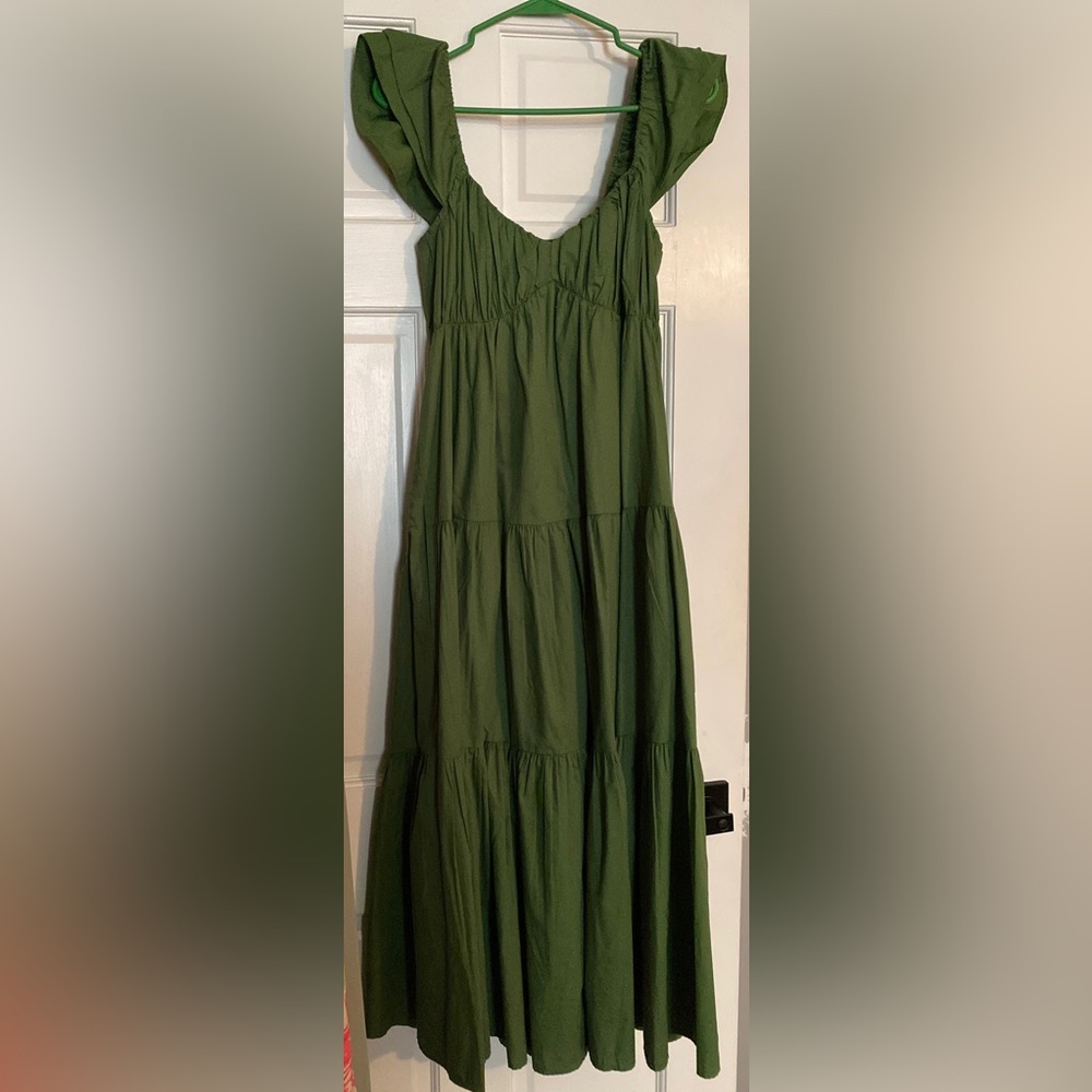 Abercrombie & Fitch Green Midi Dress